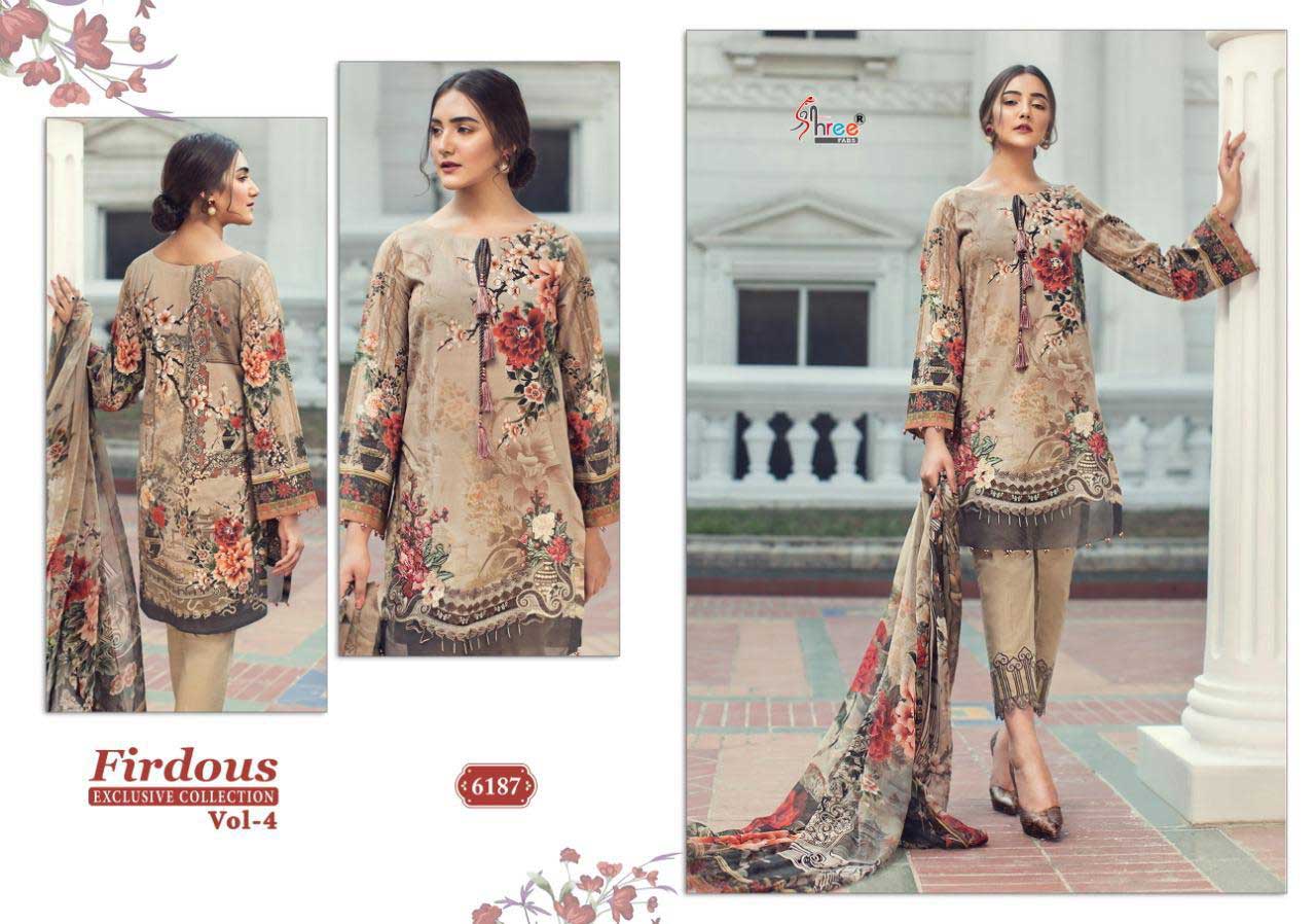 Shree fab Firdous Exclusive Collection Vol 4 Salwar suit Shree fab Firdous Exclusive Collection Vol 4 Salwar suit